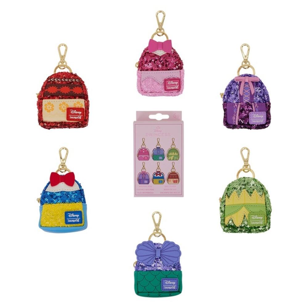 Disney Princess Exclusive Sequin Mystery Mini Backpack Keychain Charm UNOPENED